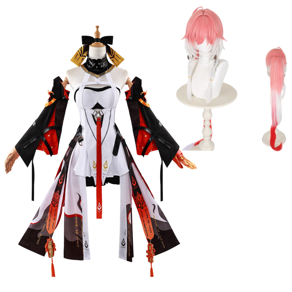 Wuthering Waves Changli White Red Set Outfits Cosplay Costume Carnival Suit