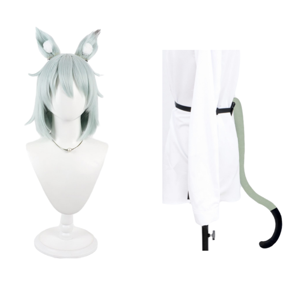 Chainsmoker Cat (2026) Yaniko Wig Ears Tail Cosplay Halloween Accessories Props