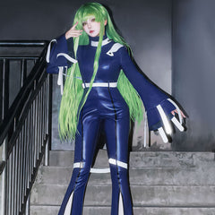 Code Geass C.C. Blue Straitjacket Jumpsuit Outfits Cosplay Costume Halloween Suit