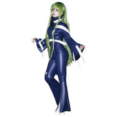 Code Geass C.C. Blue Straitjacket Jumpsuit Outfits Cosplay Costume Halloween Suit