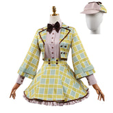 Code Geass C.C. Green Plaid Detective Set Outfits Cosplay Costume