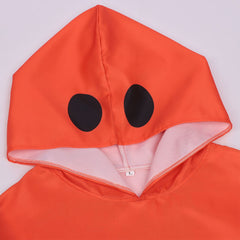 Cute Funny Halloween Pumpkin Orange Hooded Robe Cosplay Costume Carnival Suit