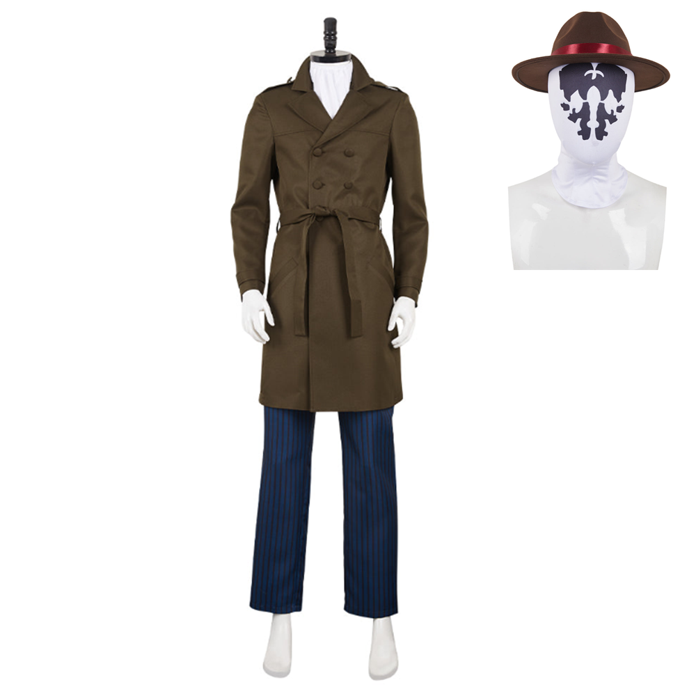 Watchmen Chapter I (2024) Rorschach Brown Outfits Cosplay Costume Halloween Carnival Suit