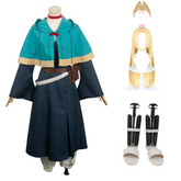 Anime Delicious In Dungeon 2024 Dungeon Meshi Marcille Donato Blue Cape Set Outfits Cosplay Costume