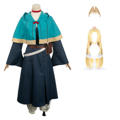 Anime Delicious In Dungeon 2024 Dungeon Meshi Marcille Donato Blue Cape Set Outfits Cosplay Costume