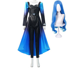 Descendants: Wicked Wonderland (2026) Evil Chloe Blue Black Jumpsuit Set Outfits Cosplay Costume