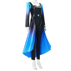 Descendants: Wicked Wonderland (2026) Evie Blue Black Jumpsuit Set Outfits Cosplay Costume