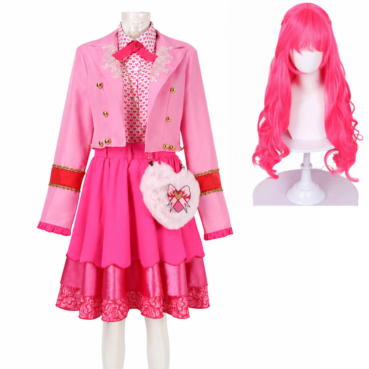 Descendants: Wicked Wonderland (2026) Pink Jacket Dress Set Outfits Cosplay Costume