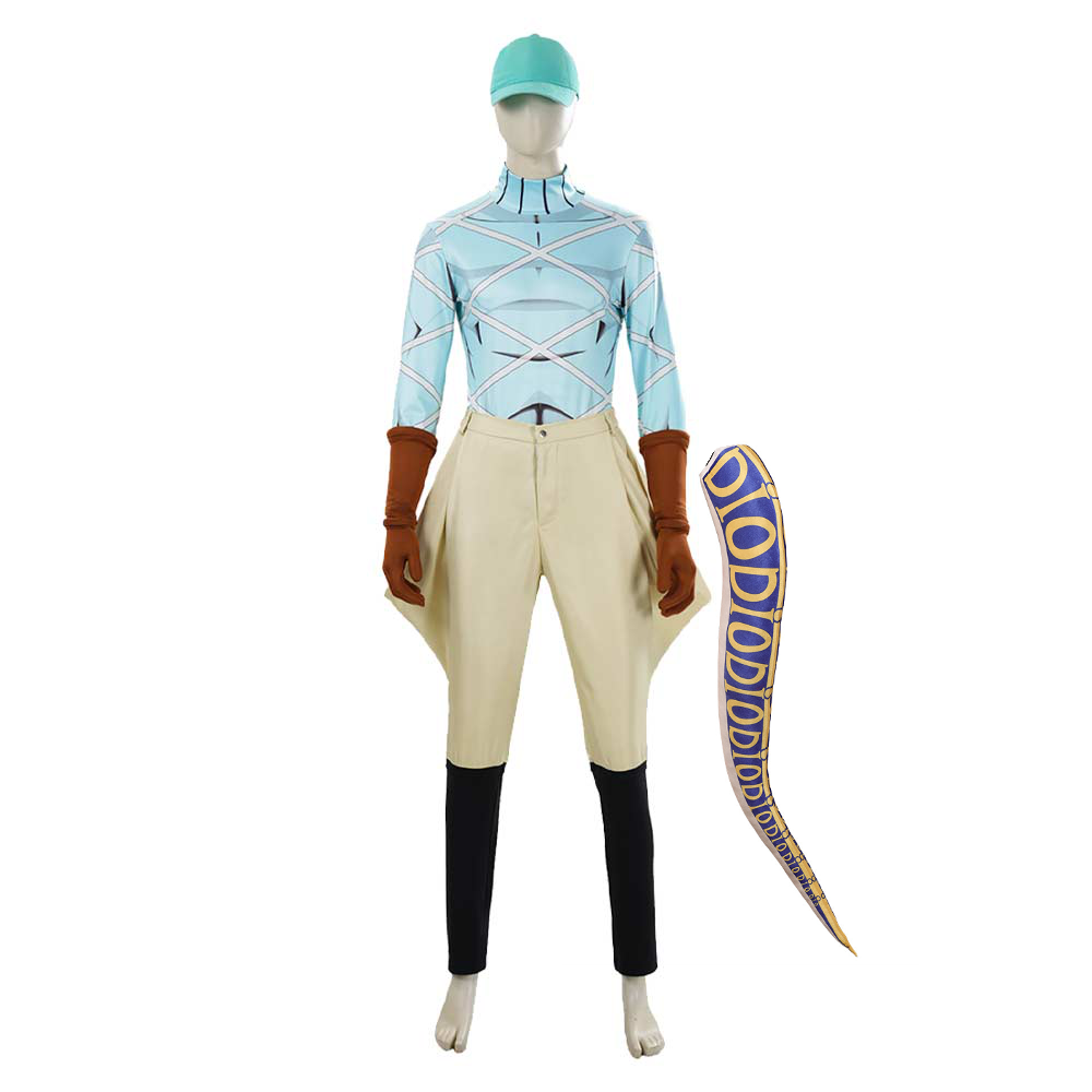 Diego Brando Blue Beige Outfits Cosplay Costume Halloween Carnival Suit