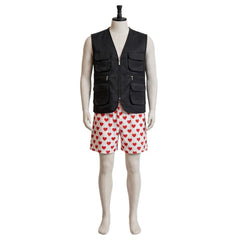 Dungeon Crawler Carl Carl Black Vest White Shorts Set Outfits Cosplay Costume