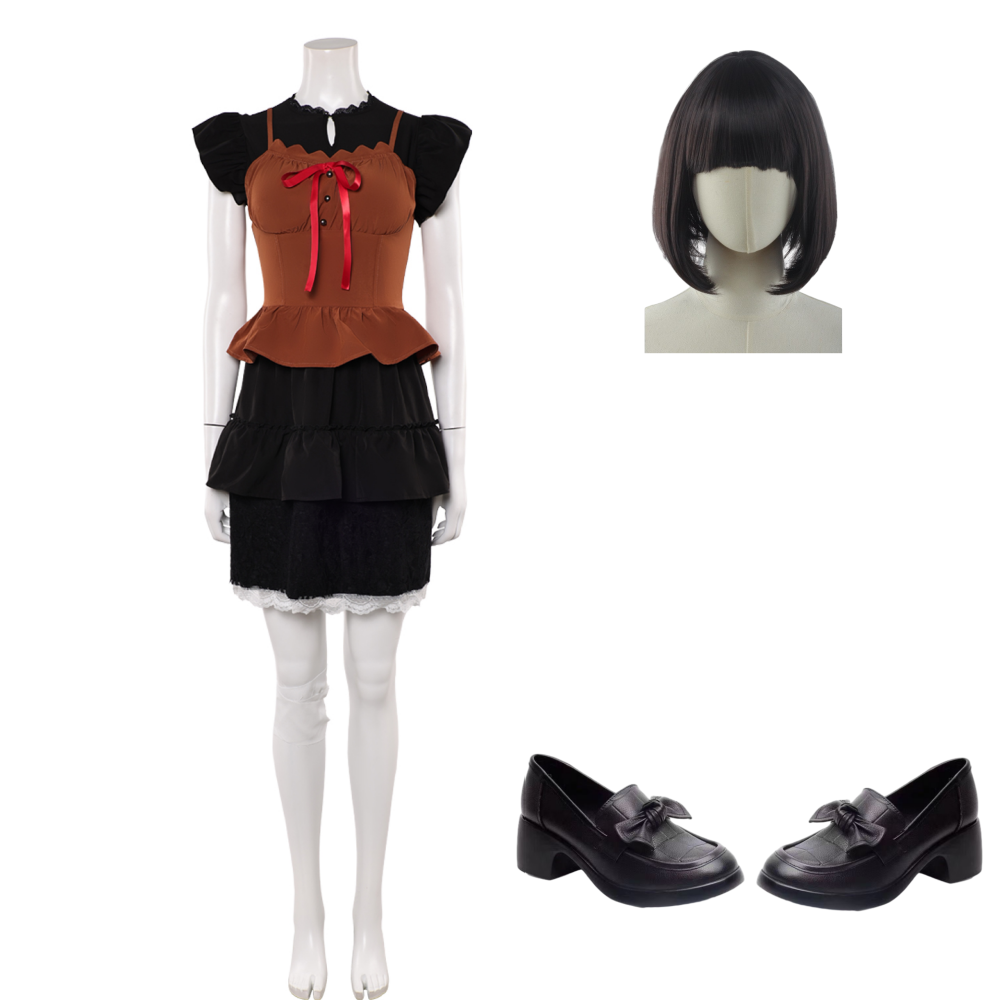 Fatal Frame II: Crimson Butterfly Remake (2026) Mayu Amakura Black Dress Set Outfits Cosplay Costume