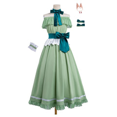 Frieren: Beyond Journey's End Frieren Green Party Dress Outfits Cosplay Costume
