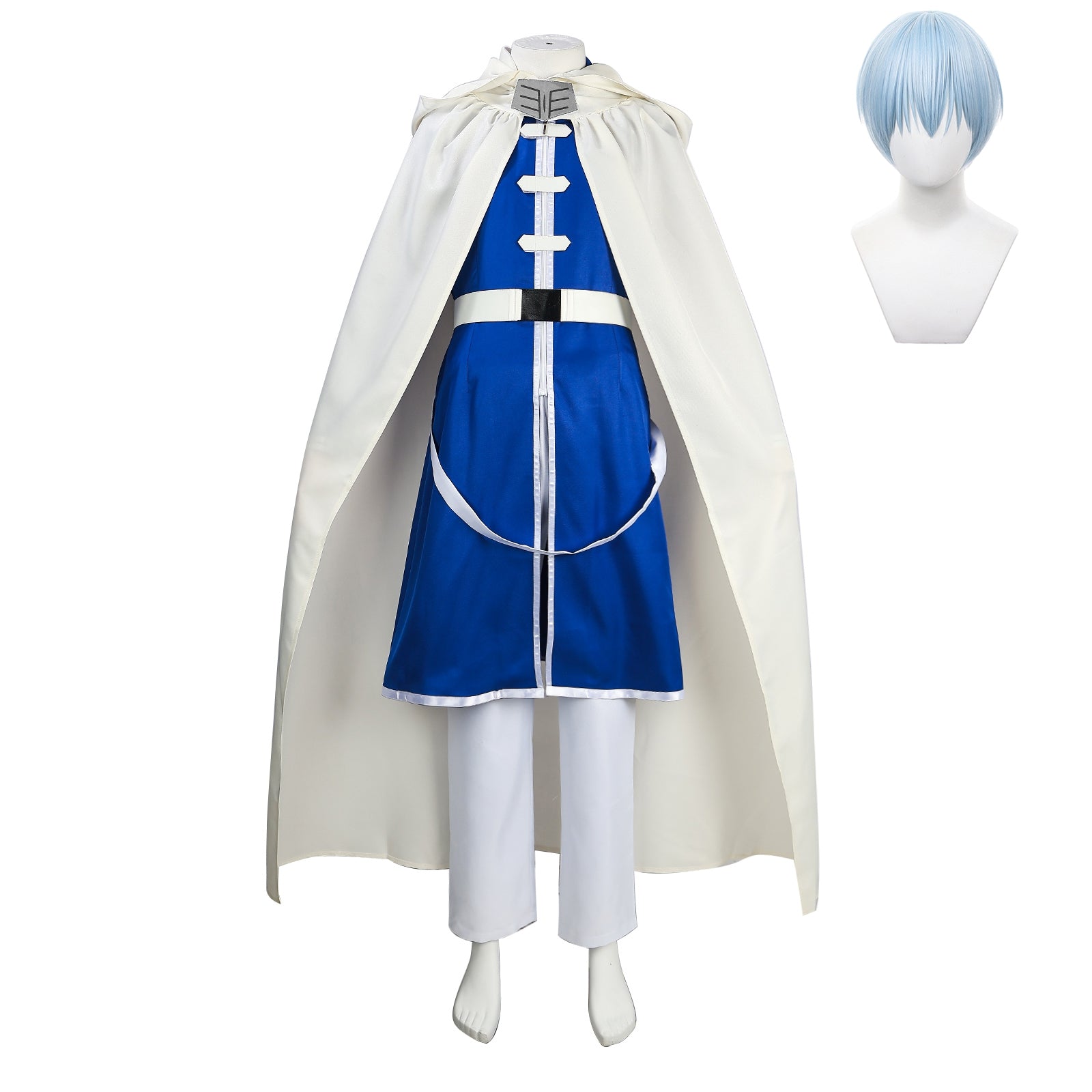 Frieren: Beyond Journey's End Himmel Blue White Set Outfits Cosplay Costume
