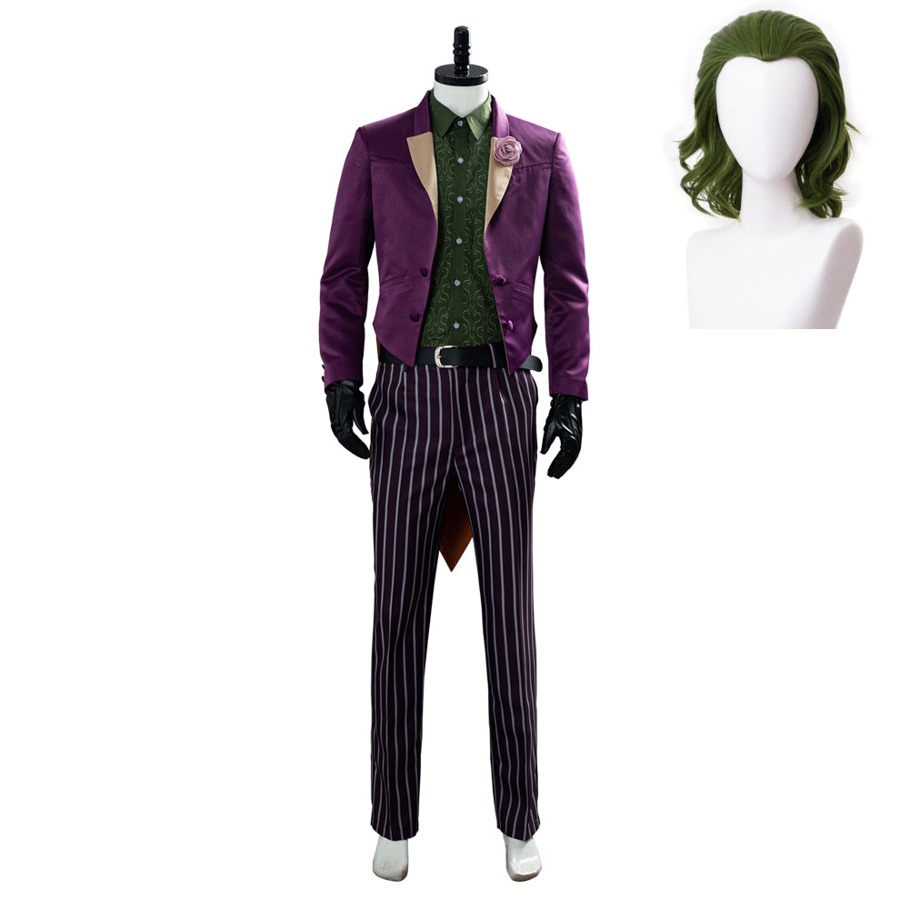 Mortal Kombat 11 The Joker Purple Green Set Outfit Costume Cosplay Halloween Suit