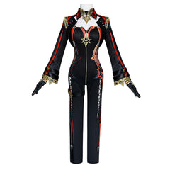 Genshin Impact Mavuika Black Jumpsuit Full Set Outfits Cosplay Costume Halloween Suit