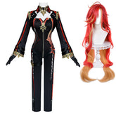 Genshin Impact Mavuika Black Jumpsuit Full Set Outfits Cosplay Costume Halloween Suit