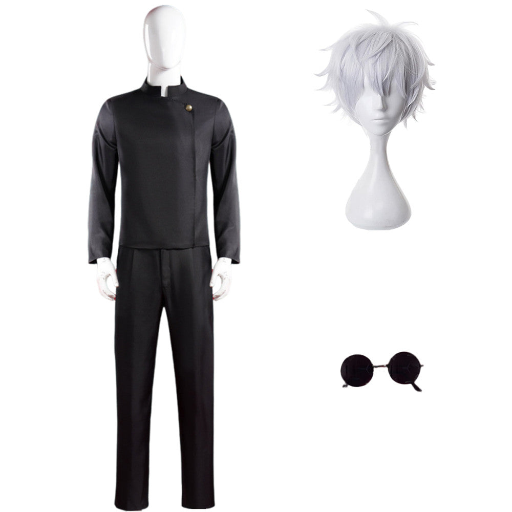 Gojo Satoru Black School Uniform Set Outfit Cosplay Halloween Costume