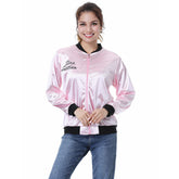 Grease: Rydell High 2023 Pink Ladies Black Collar Jacket Scarf Outfits Cosplay Costume