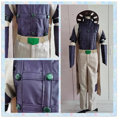 Gyro Zeppeli Blue Purple Set Outfits Cosplay Costume Halloween Carnival Suit