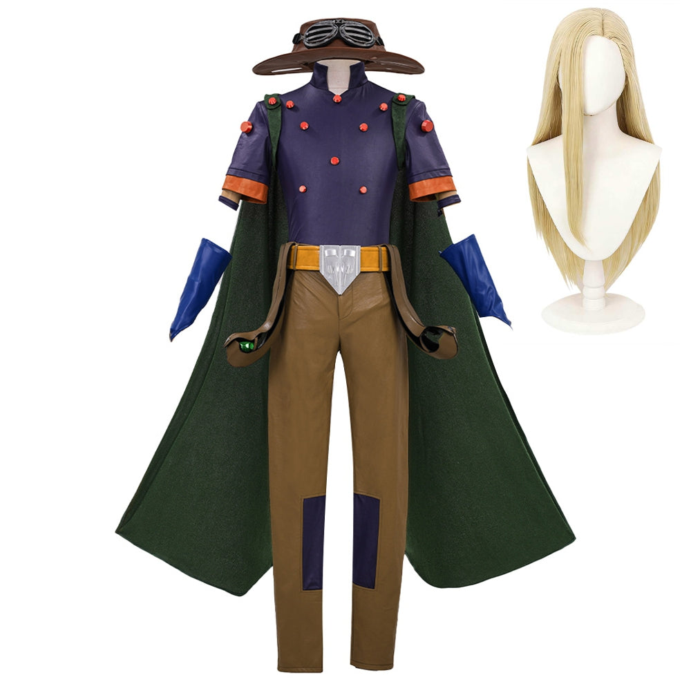 Gyro Zeppeli Purple Cowboy Set Outfits Cosplay Costume Halloween Carnival Suit