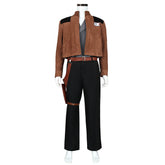 Han Solo Brown Jacket Black Set Outfits Cosplay Costume Halloween Suit