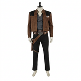 Han Solo Brown Jacket Black Set Outfits Cosplay Costume Halloween Suit