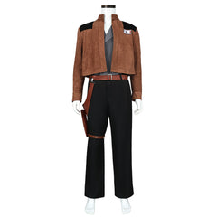 Han Solo Brown Jacket Black Set Outfits Cosplay Costume Halloween Suit