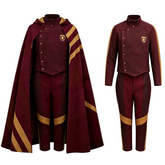 Harry Potter And The Philosopher's Stone (2026) Harry Potter Quidditch Magic Robe Red Cloak Outfits Set Cosplay Costume Halloween Carnival Suit