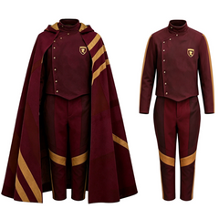 Harry Potter And The Philosopher's Stone (2026) Harry Potter Quidditch Magic Robe Red Cloak Outfits Set Cosplay Costume Halloween Carnival Suit