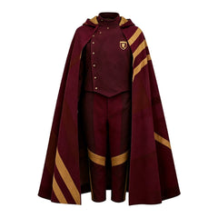 Harry Potter And The Philosopher's Stone (2026) Harry Potter Quidditch Magic Robe Red Cloak Outfits Set Cosplay Costume Halloween Carnival Suit