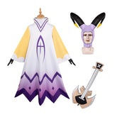 Hazbin Hotel 2024 Adam White Outfits Cosplay Costume Halloween Carnival Suit