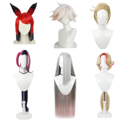 Hazbin Hotel 2024 Alastor Red Wigs Cosplay Accessories Halloween Carnival Props