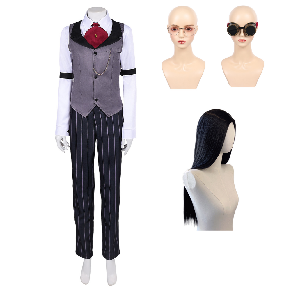 Hazbin Hotel 2 (2025) Sir Pentious Human Gray Suit Set Outfits Cosplay Costume