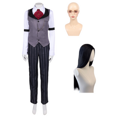 Hazbin Hotel 2 (2025) Sir Pentious Human Gray Suit Set Outfits Cosplay Costume