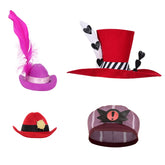 Hazbin Hotel Valentino Angel Dust Charlie Morningstar Hat Cap Cosplay Accessories Props