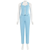 Horror MaXXXine (2024) Maxine Blue Outfits Cosplay Costume Halloween Carnival Suit
