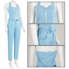 Horror MaXXXine (2024) Maxine Blue Outfits Cosplay Costume Halloween Carnival Suit