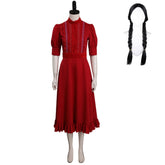 Horror Pearl (2022) Pearl Red Dress Outfits Cosplay Costume Halloween Carnival Suit