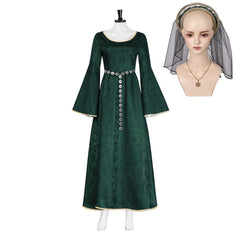 House Of The Dragon Season 2 (2024) Alicent Hightower Wide Sleeve Dress Outfits Cosplay Costume Halloween Carnival Suit