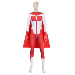 Invincible Season 3 (2025) Omni-Man Nolan White Red Jumpsuit Outfits Cosplay Costume