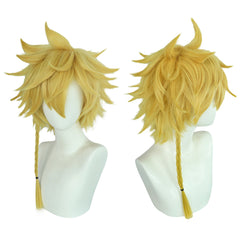 Jigokuraku Choubei Aza Yellow Wig Cosplay Heat Resistant Synthetic Hair Halloween Props