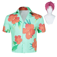 KPop Demon Hunters (2025) Abby Saja Green Flower Shirt Cosplay Costume