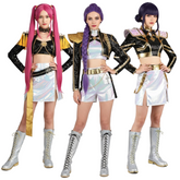 KPop Demon Hunters (2025) Golden Mira Black Top White Skirt Set Stage Outfits Cosplay Costume