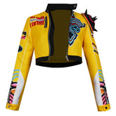 KPop Demon Hunters (2025) Rumi Yellow Jacket Coat Only Outfits Cosplay Costume