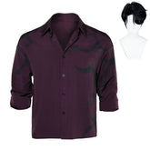 KPop Demon Hunters (2025) Jinu Saja Black Purple Shirt Outfits Cosplay Costume