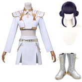 KPop Demon Hunters (2025) What It Sounds Like Zoey White Set Stage Outfits Cosplay Costume