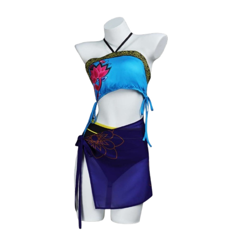 KPop Demon Hunters (2025) Zoey Swimsuit Blue Set Outfits Cosplay Costume