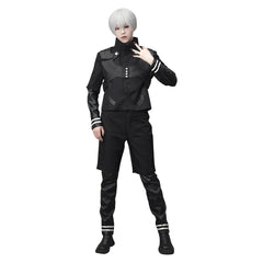 Ken Kaneki Black Jumpsuit Set Cosplay Costume Halloween Carnival Suit