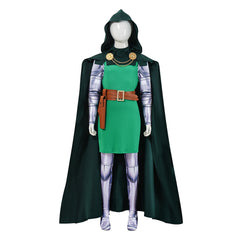 Kids Children Avengers: Doomsday (2026) Doctor Doom Jumpsuit Dress Cloak Set Outfits Cosplay Costume