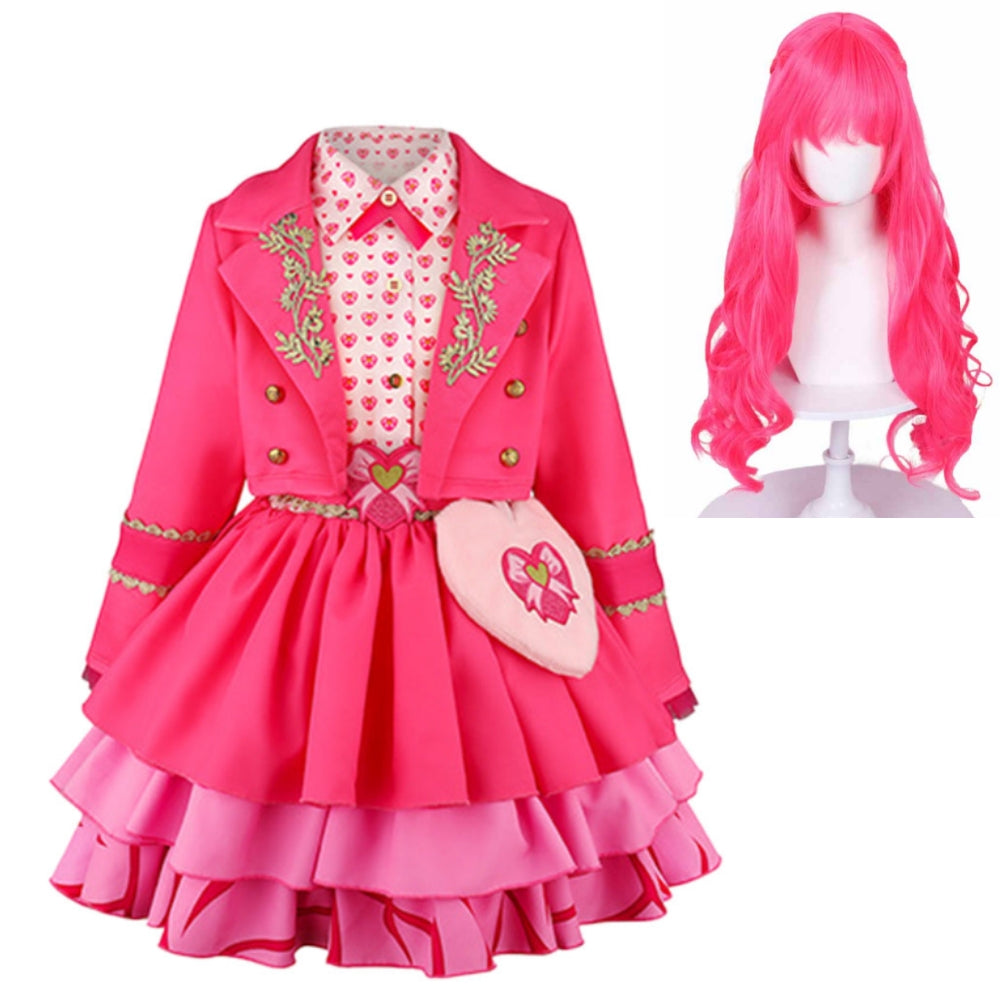 Kids Children Descendants: Wicked Wonderland (2026) Pink Jacket Dress Bag Set Outfits Cosplay Costume